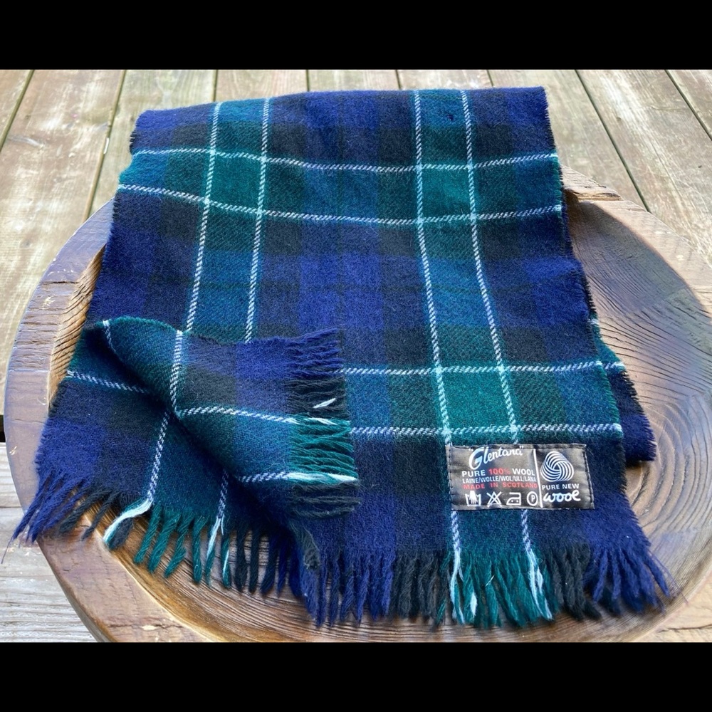 Vintage Scotland Made 100% Wool Scarf